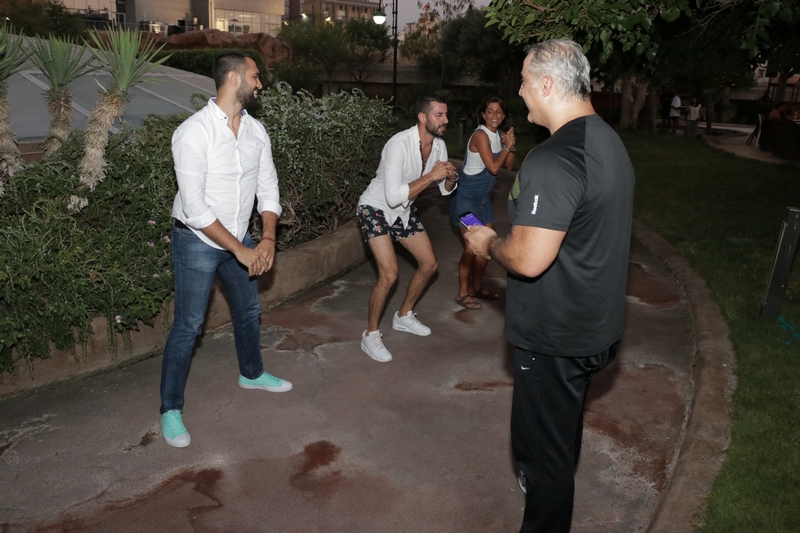 Gathering around the pool at Hilton Beirut Habtoor Grand